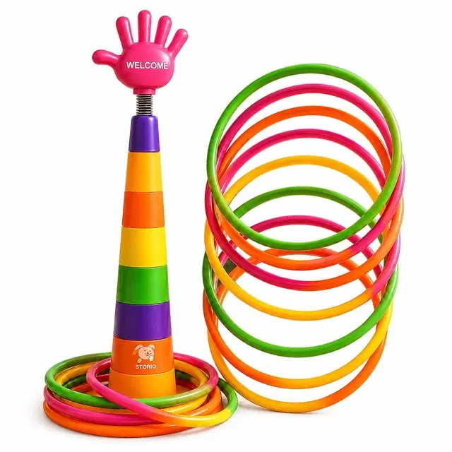 Storio 2 In 1 Ring Toss & Stacking Game For Kids