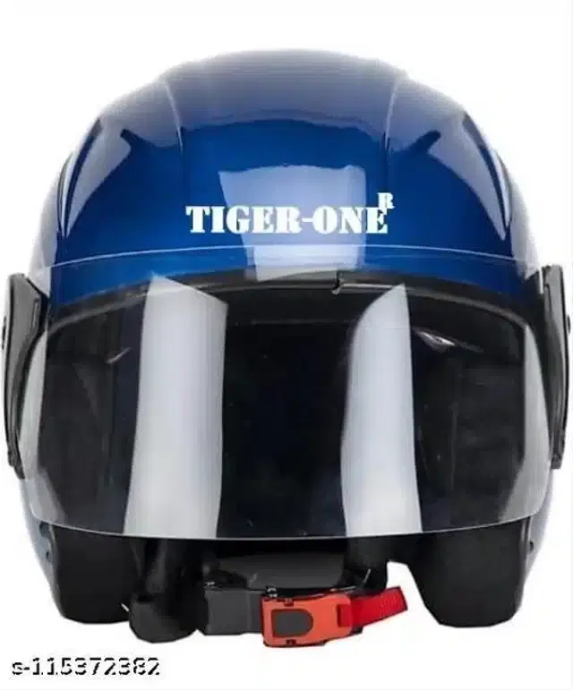 Open Face Helmet For Men, Blue