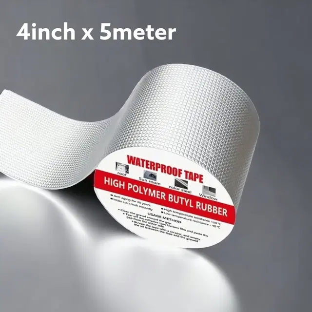 Aluminium Single Sided Self Adhesive Tape, Silver, 5 m