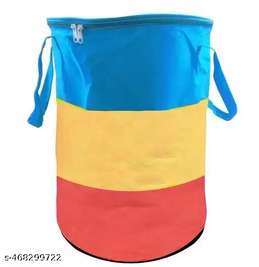 Non-woven Laundry Basket, White ,  (Pack Of 1)