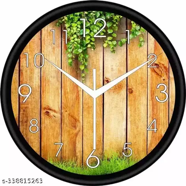 Plastic Printed Analog Wall Clock, Multicolor