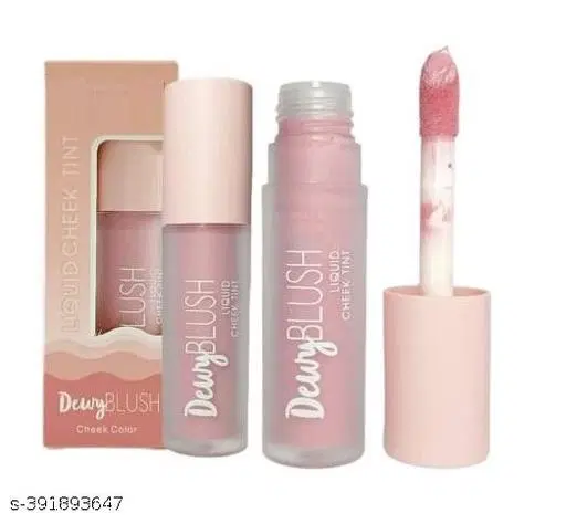 Face Makeup Tint Liquid Blusher Waterproof & Smudgeproof Dewy Finish  (Shade-01&02)