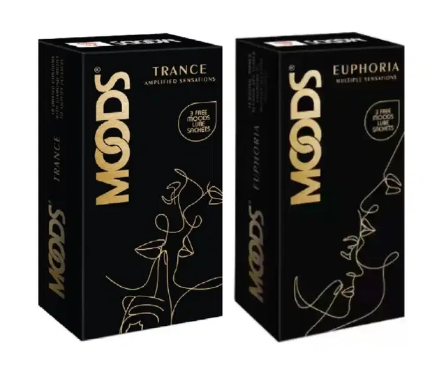 Mood Trance Amplified Sensations Condoms, 10 Pcs with Mood  Euphoria Multiple Sensations Condoms, 10 Pcs, Set of 2
