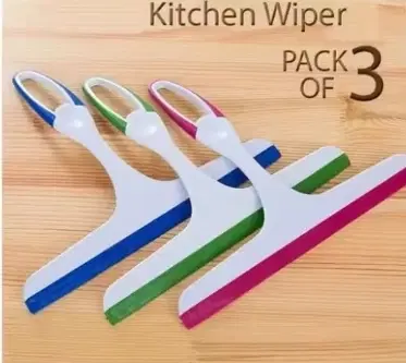 Plastic Hand Wiper for Surface Clean, Blue, Pack of 3