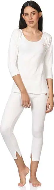 Quilted Premium Thermal Set for Women (White, 75 cm) (MS-078)