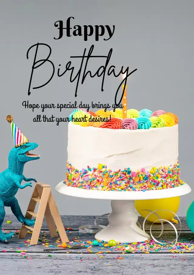 Birthday Greeting Card, Multicolor