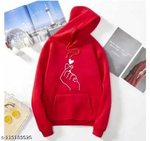 Women's Full Sleeves Sweatshirt (Red, S) (PC-29)