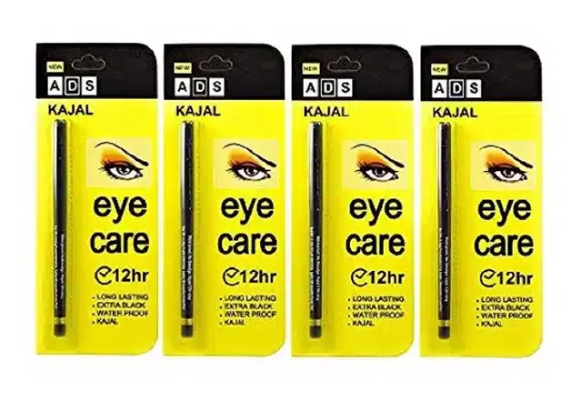 Ads Eye Care Kajal, Black, Pack of 4