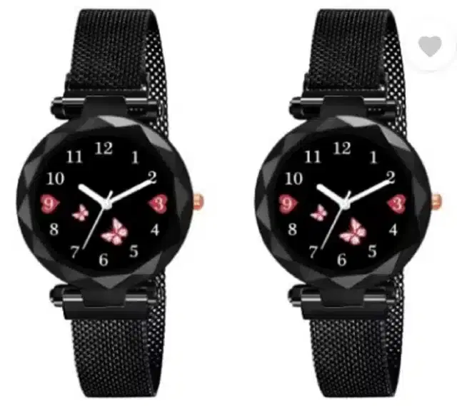 Analog Watch for Women, Pack of 2 (Multicolor)