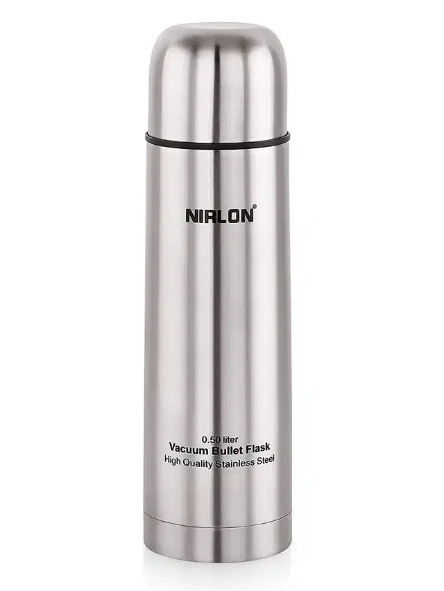 Stainless Steel Double Wall Vacuum Insulated Water Bottle, Silver, 500 ml