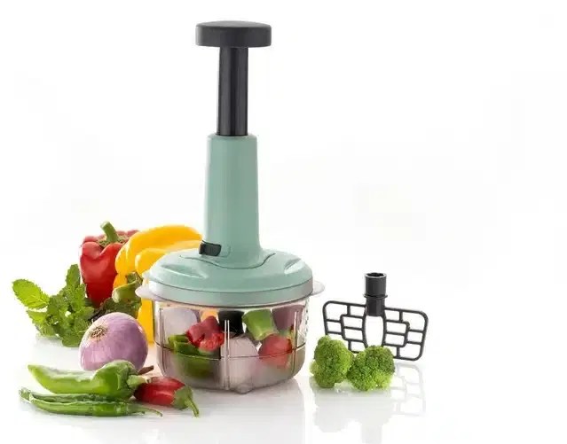 Hand Push Vegetable Chopper, Multicolor, 650 ml