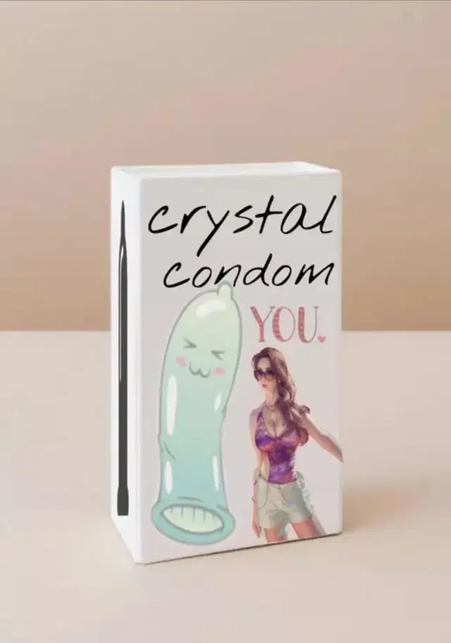 Rubber Crystal Extra Dotted Condom, Transparent