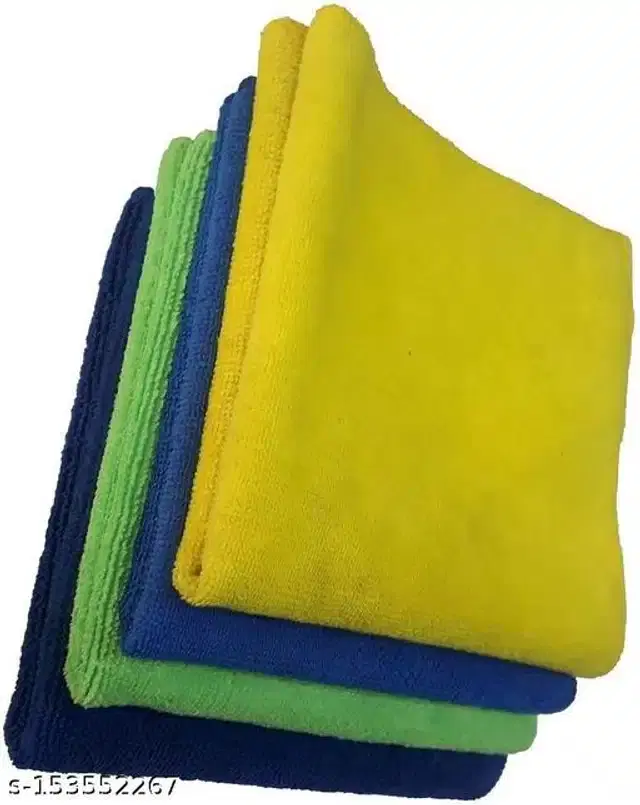 Microfiber Bath Towel, Multicolor, 40x40 cm, Pack of 4