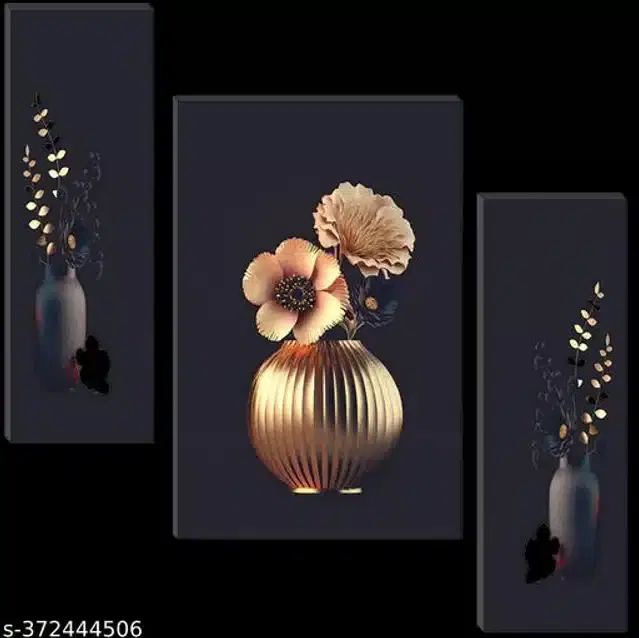 Wooden UV Coated Digital Painitings, Multicolor, 12x18 inches, Pack of 3