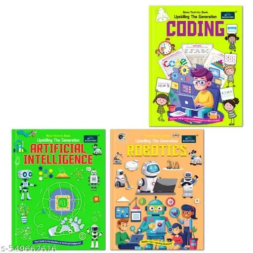 STEM Activity Book Upskilling the Generation AI + Coding + Robotics, Set of 3