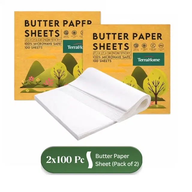 TerraHome OGR Butter Paper Sheets 2x100 Piece  (Pack of 2)