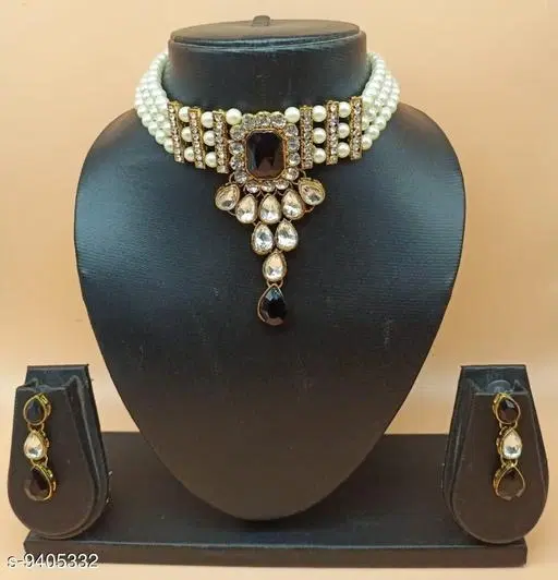 Elegant Alloy & Pearl Jewellery Sets