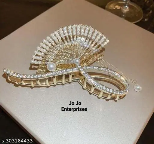 Metal Hair Clutcher for Women, Pack of 1 (Multicolor)