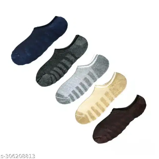 Cotton Socks for Men, Set of 5 (Multicolor)