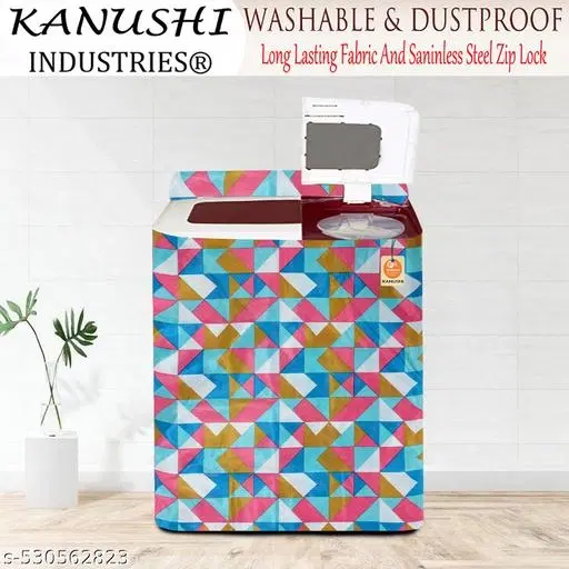 KANUSHI Industries® Top Load Semi Automatic Washing Machine Cover (Suitable For 6 Kg, 6.5 kg, 7 kg, 7.5 kg) (RK-WASMAC-1003-SEMI-01)