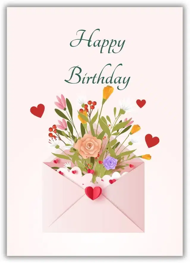 Birthday Greeting Card, Multicolor