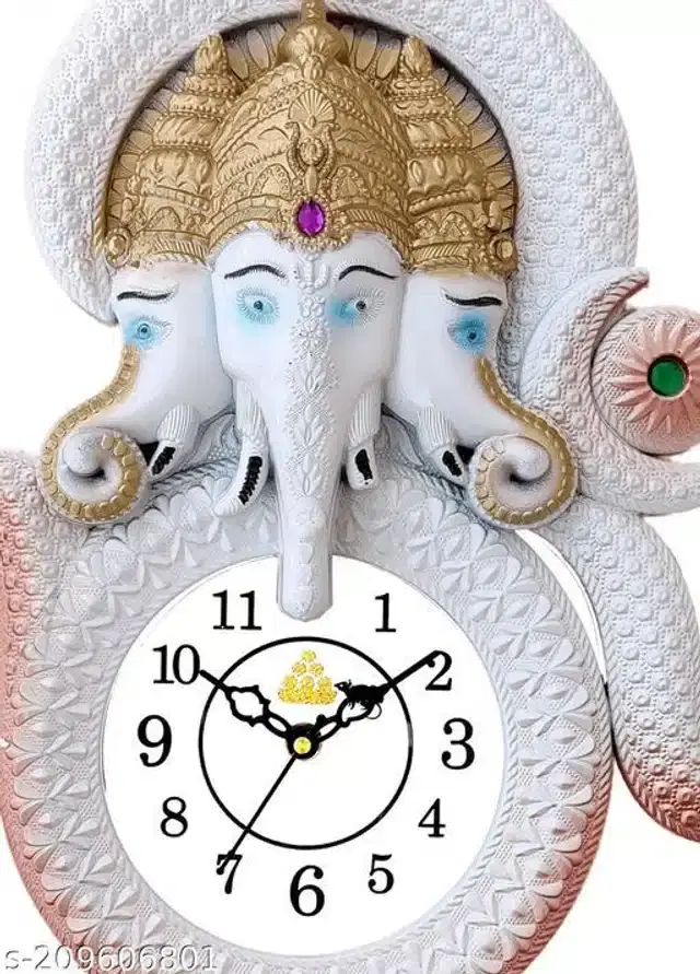 Analog Wall Clock, White, 33x24 cm