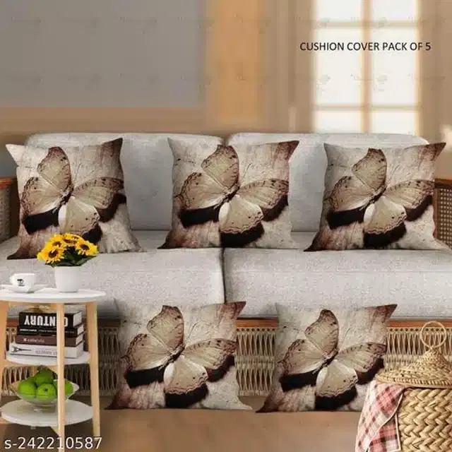 Cushion Cover for Home, Multicolor, 16x16 inches, Pack of 5