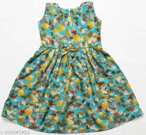Frock for Girls (Green, 18-24 Months)