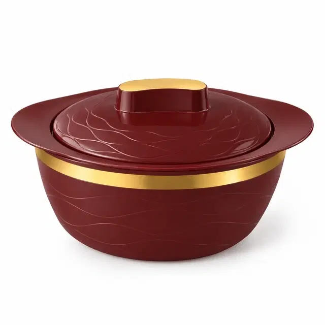 Cello Gold Crust, 1500 ml, Brown | Insulated Casserole | Keeps Food Hot & Fresh | Sturdy Locking Lid