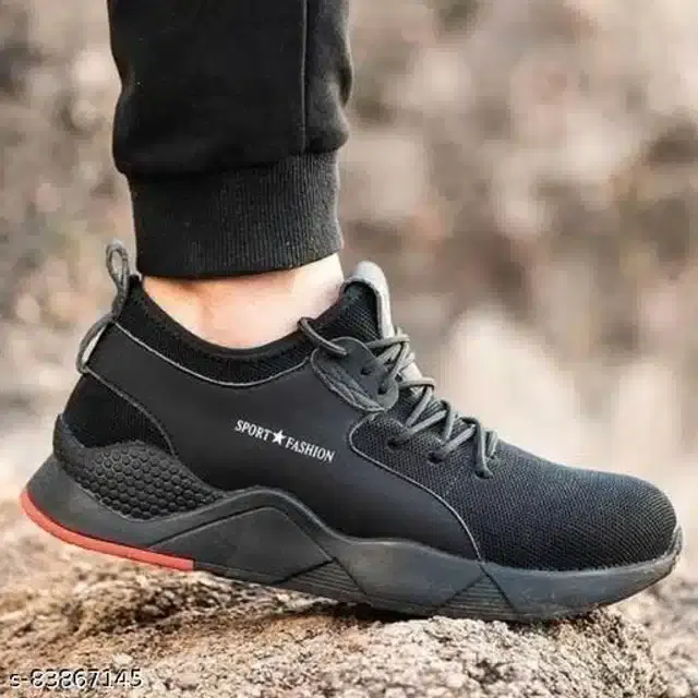 Sports Shoes for Men (Black, 10)