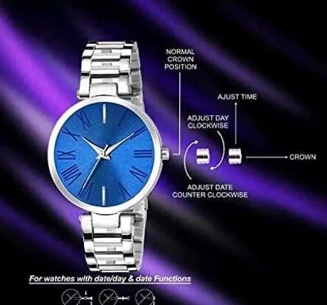 Analog Watch For Womens (Silver) (WS-156)