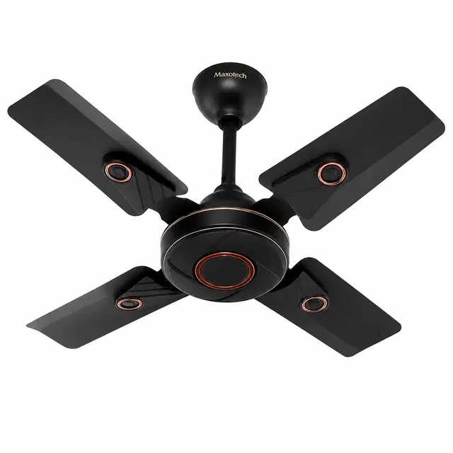 Maxotech Energise Ultra High Speed 24 Inch 600 mm 4 Blade Ceiling Fan, Anti Dust | Smock Black |