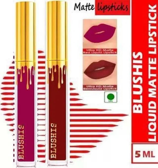 High Definaton Non Transfer Smudge Proof Liquid Lipstick, Magenta & Light Nude, 12 ml