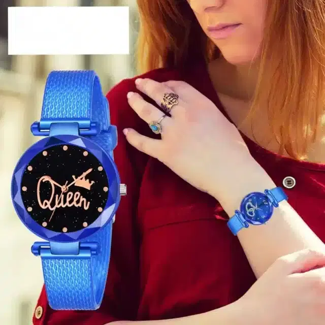 Analog Watch for Girls (Blue)