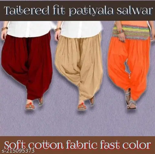 Salwars for Women, Pack of 3 (Maroon, 28)