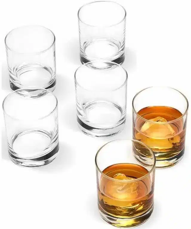 Liquor cum Cocktail Glasses, Transparent, 280 ml, Pack of 6