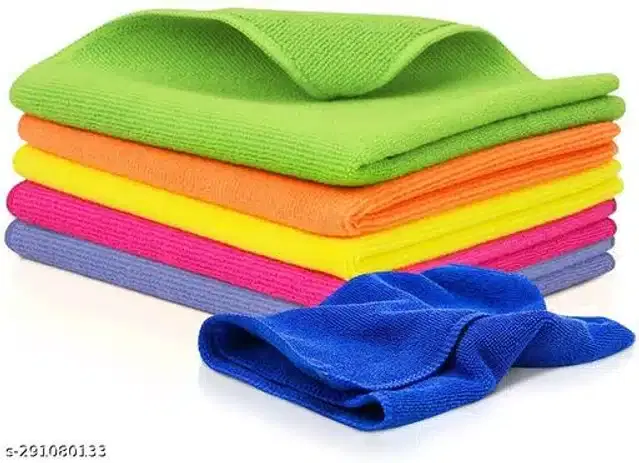 Microfiber Bath Towel, Multicolor, 40x40 cm, Pack of 6
