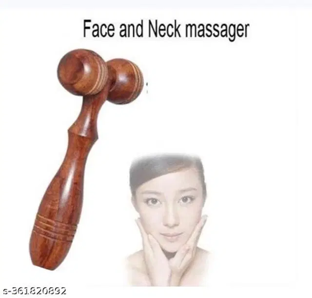 Wooden Face & Neck Massager, Brown