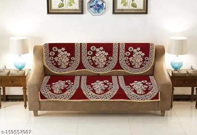 Polycotton 3 Seater Sofa Covers, Mahrron, Set of 1