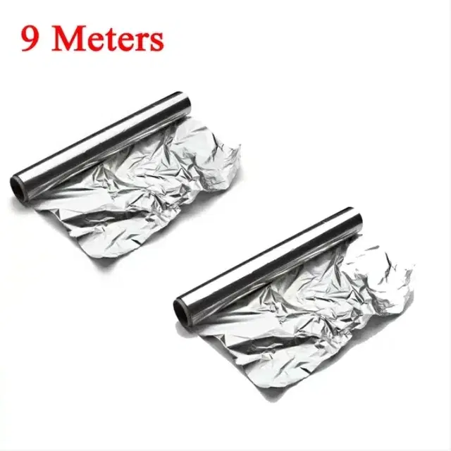 Aluminium foil Kitchen Food Wrap Roll, Pack of 2, 9 m