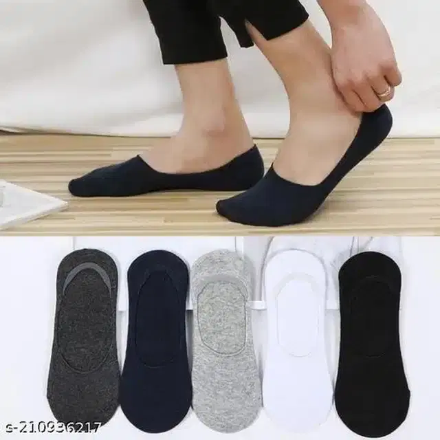 Cotton Socks for Men, Set of 5 (Multicolor)