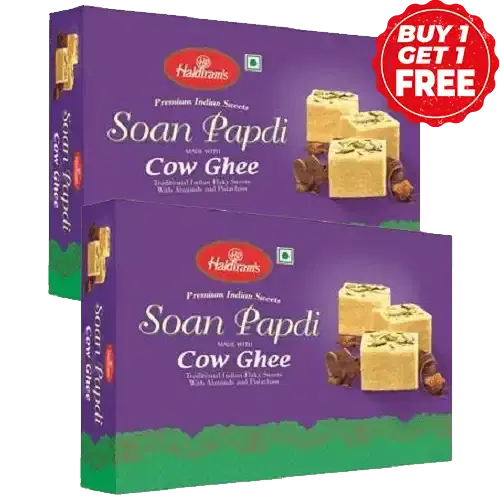 Haldiram's Cow Ghee Soan Papdi, 2X400g (Buy 1 Get 1 Free)
