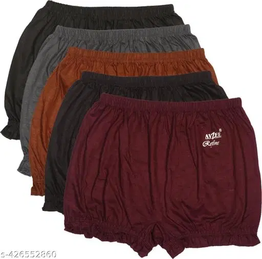 Cotton Solid Briefs for Women, Multicolour, Pack of 5 (S)