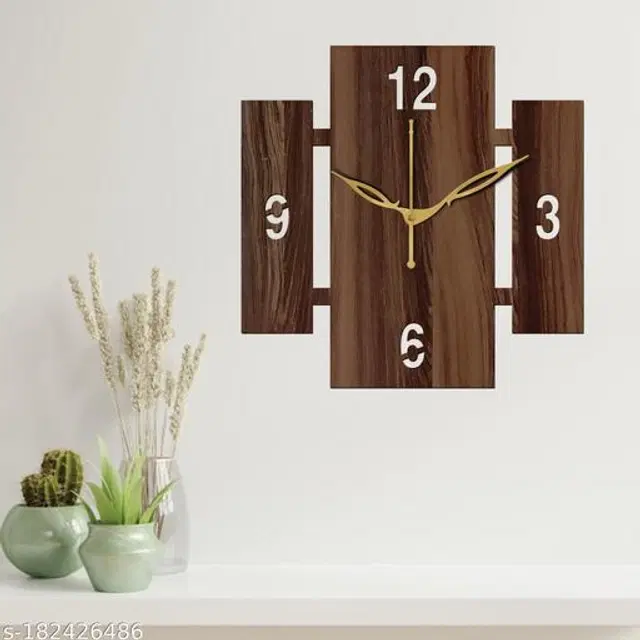 Wooden Wall Clock, Brown