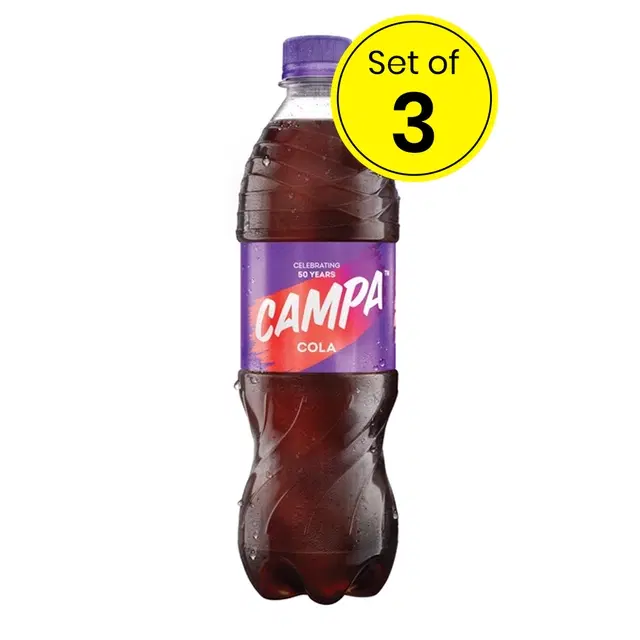 Campa Cola Carbonated Soft Drink 3X500 ml Bottle (Pack of 3)
