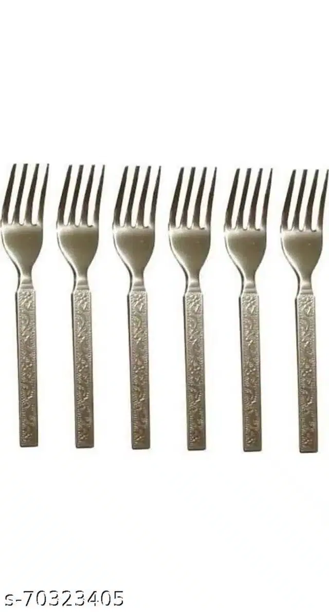 Stainless Steel Forks, Silver, Pack of 6