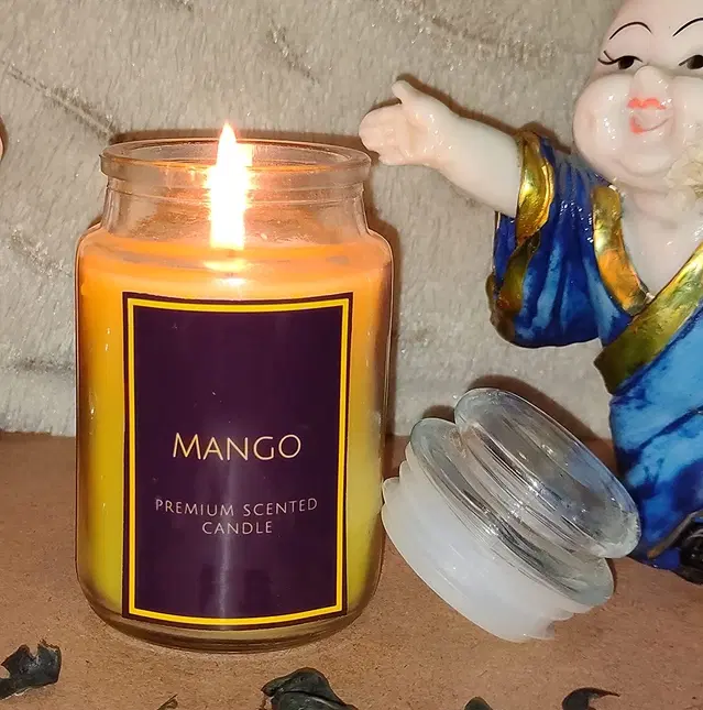 Floish Decor Premium Mango Scented Cookie Jar Candle