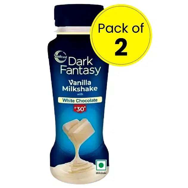 Sunfeast Dark Fantasy Vanilla Milkshake 2X150 ml (Pack of 2)
