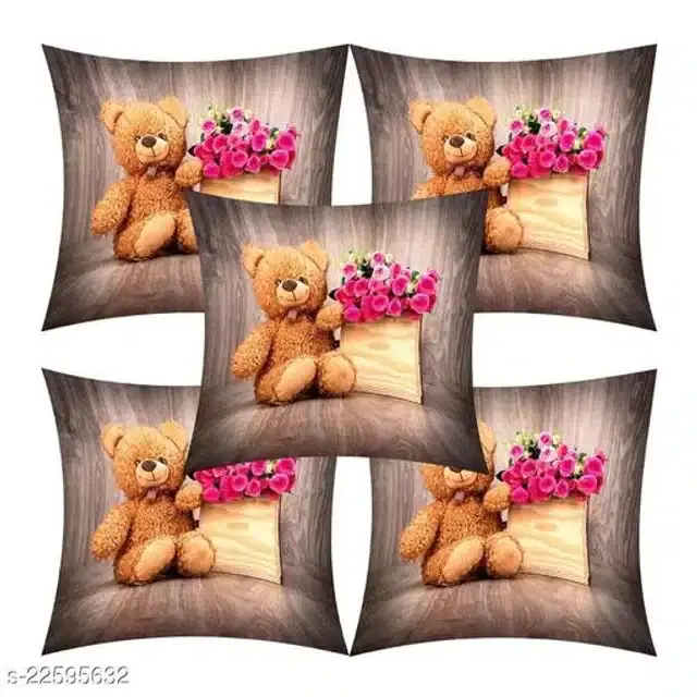 Cushion Cover for Home, Multicolor, 16x16 inches, Pack of 5