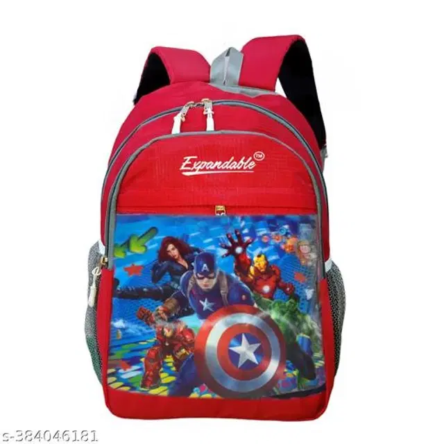 Polyester Backpacks for Kids, Red, 34 L